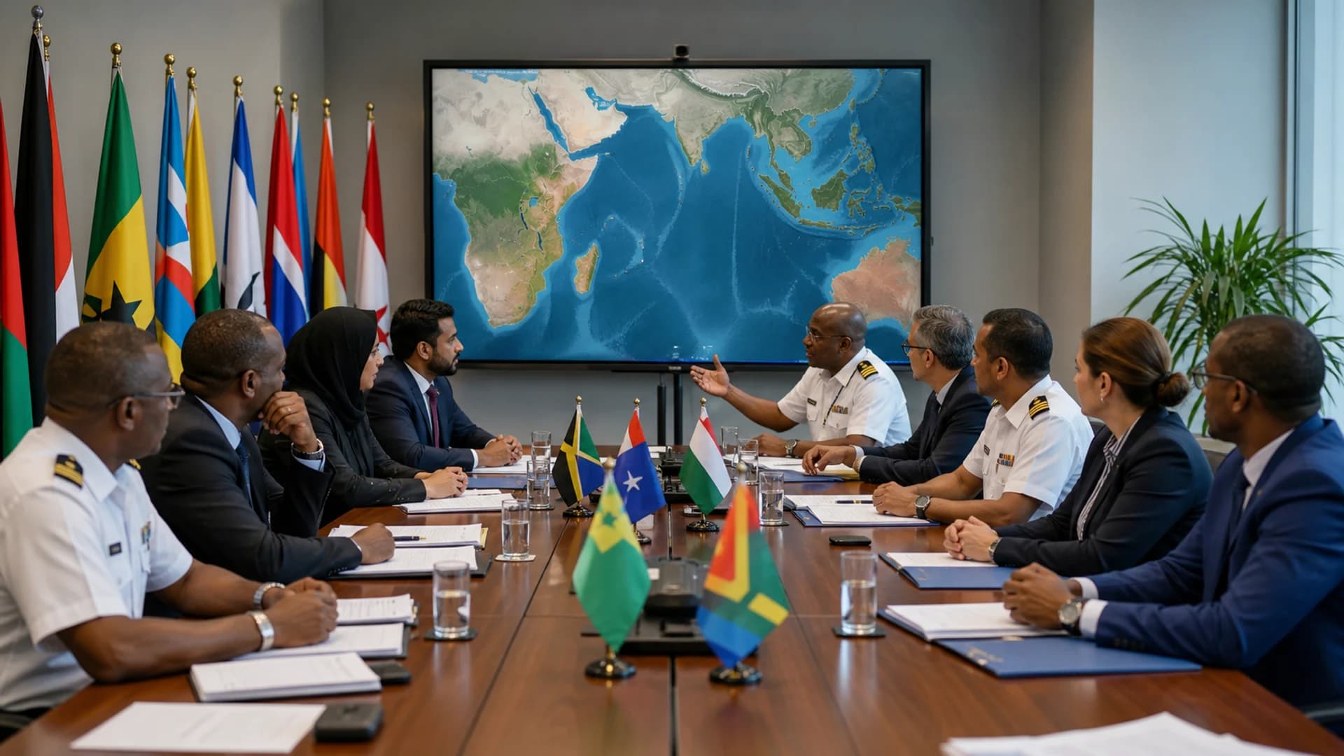 Regional representatives coordinating maritime information and cooperation across the Indian Ocean region.